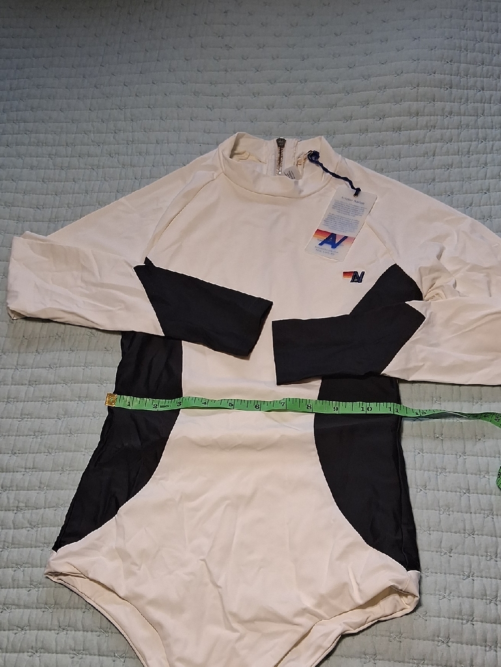 Aviator Nation Cream And Black Surf Suit - Picture 12 of 12